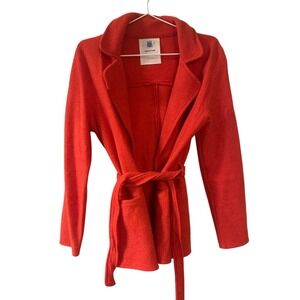 Sparrow Vibrant Red Cardigan tie waist 100% wool‎ Size S